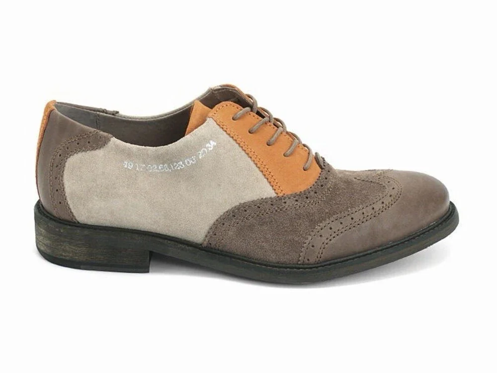 John Fluevog Welles Men's Dress Shoes Sz 12 Orange & Brown *Discontinued Style*